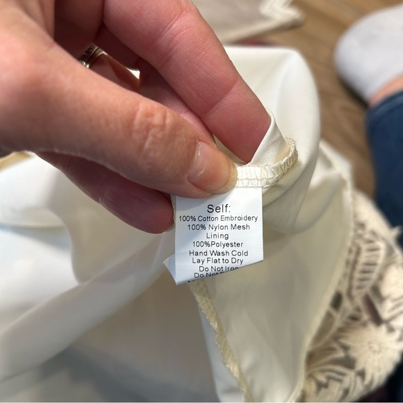 Jen’s Pirate Booty ivory lace baby doll mini dress size small festival wedding - Picture 8 of 10